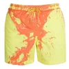 Men's Shorts Color Changing Swim For Boys Bathing Suits Quick Dry Beach Swimming Trunks Water Discoloration Board