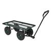 2022 Wateringapparatuur 86 * 46 * 97cm Iron Wood Four Wheel Square Garden Wagon Green