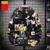 Män Utskrift Tonåring Jackor Fashion Hip Hop Zipper Pullover Windbreaker Coats Designer Man Höst Lösa Tunna Hooded Streetwear Ytterkläder