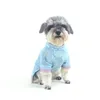Macaron Renk T Gömlek Köpek Giyim Örgü Köpekler Giysileri Moda Yaz Rahat Tees Schnauzer Teddy Için