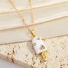 Pendant Necklaces 1 Pcs Lucky Heart Cream For Women Christmas Gift Jewelry Trendy Cartoon Cute Candy Color Choker Clavicle Chain