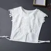Bow Ties Female White Floral Embroidery Fake Collar For Women Sweet Shirt Detachable Collars Removable Half Neckwear False