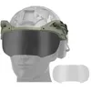 Utomhus paintball skytte ansiktsskyddsutrustning solglasögon taktisk snabb vinge sidoskenmontering hjälmglasögon no021085754919