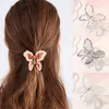 Симпатичные прозрачные бабочки для волос когти акриловые зажимы шпилька жемчужина корейский стиль баррет для женщин сладкие аксессуары