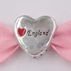 925 Ayar Gümüş Takı Yapımı Malzemeleri Kiti Otantik Pandora İngiltere Aşk Kalp DIY Charms Bilezik Kadın Erkek Çocuklar Için Çocuk Zincir Boncuk Kolye 792015_E024