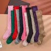 Women Fashion Knee Socks with Letters Multicolor Letter Long Sock Gift for Love Friend High Quality Whole 208F