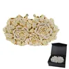 Gold Silver Evening Bag Rose Flower Holiday Party Clutch Torebka Kryształ Stylowy Dzień Sprzęgła Prom Damska Torebka SC427 220212