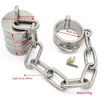 NXY Chastity Device Rostfritt stål Man Penis Långkedja Heavy Pendant Ball Lock Stretcher CBT BDSM Cock Ring Sexleksaker för Men1221