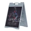 Outdoor Plastic A-board Pavement Sign Board Advertising Display with Portable Handle Double PE Boards