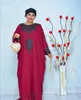 Material de Chiffon da moda das mulheres africanas novas das mulheres africanas com o vestido longo super solto interno um busto de tamanho 220cm Comprimento 152cm 210408