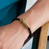 bracciale in pelle da uomo con nomi di famiglia