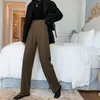 Wiosenne Długie Spodnie Dla Kobiet Wysokiej Talii Capris Lato Moda Elegancka Dorywczo Biuro Lady Prosto Spodnie 210706