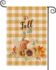 47 * 32cm Thanksgiving Banner Flaggor Linne Höst Garden Flag Hello Fall Dubbelsidig Mönster 27 Stil T2i52669