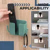 Hooks Rails Punch Free Wall Mounted Organizer TV Remote Control Storage Mobiltelefon Laddning Hängande Holder Hook