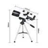 150x HD Telescope الفلكي الفلكي 70 مم زاوية واسعة الأطفال أحادي اللون مع ترايبود طالب الرؤية الليلية سبيس ستار عرض 3191584