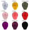 Chapeaux 30 Pcs En Vrac En Gros Solide Couleur Seersucker Gaufre Tissu Turban Bébé Grand Bowknot Bonnets Top Noeud Bonnet Caps Chapeaux P13 1