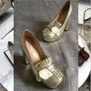 2021 designer fashion women's formal shoes super high heel water table tassel metal button logo quality authentic luxury elegant 35-41