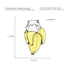 Little Cute Banana Cat Hedgehog Animal Brosch Pins Emalj Lapel Pin For Women Men Top Dress Cosage Fashion Jewelry Will and Sandy