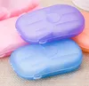 Portable Health Care Hand Soap Flakes Paper Clean Soaps Sheet Leaves With Mini Case Home Travel Supplies