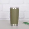 Kupalar 20oz Çift Duvar Buz Bira Termal Kupa Paslanmaz Çelik İzoleli Yalıtımlı Tumbler Kahve Seyahat Kupası Lid2303