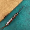 Coltelli tascabili a lama pieghevole VG10, Damasco con cuscinetto a sfere, per caccia, militare, tattico, sopravvivenza all'aperto, coltelli tascabili in legno Edc