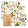 Ny3PC / Pack Beeswax Storage Wrap Reusable Food Wraps, Hållbar Plast Gratis Köksredskap, Miljövänliga Sandwichs Skydd RRE11406