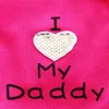 14 Kleur Hond Kleding Overhemden I Love My Mom Mama Dad Daddy Kleding Lente Zomer Ventilatie Doggy Slogan Kostuum Leuk Hart Vest voor Kleine Honden Puppy T-shirt XXS Pink A45