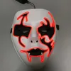 Luminous Face Mask Halloween Decorations Hand Painted LED Dancer Party Cosplay Masquerade Street Dance Rave Toy XD24819