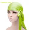 Accessoires pour cheveux Durag solides à la mode, Bonnet et Turban respirants en Satin de soie, chapeaux pour Fedoras pour adultes