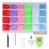 Nail Art Kitleri 1 Kutu Çok renkli 3mm AB Jöle Rhinestones Reçine Düz Geri Gevşek Strass Charms Aksesuarları DIY 3D Süslemeleri