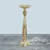 Party Decoration 10st Gold Candle Holder Rustik Blomstativ Bröllopsbord Centerpiece Candlestick Metal Display Rack