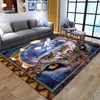 Dywany w stylu krajowym miękki flanelowy nadruk 3D dywany dywan mata antypoślizgowa duża sofa na sofę