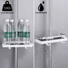 Bathroom Storage Rack Tray Single Tier Shelf Organizer for Shower No Drilling Hanging Hook Accessories 211112