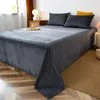 Sheets & Sets Dark Grey/single Product Student Bed Sheet/case Home Textile 1pcs Autumn And Winter 100% Milk Velvet Sheet Series