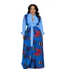 Etnische Kleding Lange Afrikaanse Jurken Voor Vrouwen Afrika Ontwerp Bazin Geplooide Glitter Dashiki Maxi Dress260r