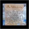 Broches, Bijoux Drop Delivery 2021 Sier Broche En Cristal Strass Clair Amour Coeur Fleur Cor Bouquet De Mariée Broches Broches Pour Hommes Femmes Weddin