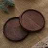 Mats Pads Tovaglietta in legno 8,8 cm Sottobicchiere quadrato rotondo Legno di faggio naturale Noce nero Tappetino per tazze Tazze da caffè Sottobicchieri Ciotola Piatto Piatto Portabicchieri ZL0051