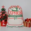 Décorations de Noël Sacs-cadeaux de Noël Sac en toile de coton 39 Styles Santa Sack Cordon BagZC
