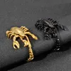 XMAS Gifts Mens Gothic Black / Golen Biker Scorpion Link Chain Bracelet Stainless Steel Bangle Jewelry 85g Weight