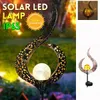 LEDWarm White Light Solar Pole Flame Antique Street Light Garden Prato