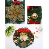 Beautiful 30CM/12 INCH Artificial Christmas Wreath Front Door Ornament Wall Garland Hanging Rattan Ornaments Bow Bell Party Show Window Decoration HY0134