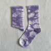 Herensokken Heren Kleurrijk Tie-dye Skateboard Katoen Hiphop Sox Lange Sok Kerstsok