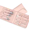 Nail Cisseurs Set Tools Hands Tools 12 pièces Set en acier inoxydable Multi-couleur outil Portable haut de gamme Portable Box XG0109