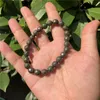 Beaded Strands Natural Stone 64 Faceted Pyrite Bracelet Round Beads Crystal Quartz Healing Women Men Jewelry Gift Fawn22