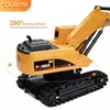 RC Grävmaskin Bulldozer Toy 1:24 Truck Crane Electric Vehicle RTR Kid Present Mini Fjärrkontroll Alloy Plast Engineering Car Dump 220315