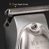 Kemei Professional Hair Clipper Alla Metal Män Elektrisk Trådlös Trimmer 0mm Baldheaded T Blade Finish Cut Machine 1949 211229