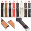 Top Designer Luxe Strap Gift Horlogebanden voor Apple Horloge Band 42mm 38mm 40mm 44mm 45mm Iwatch 4 5 6 7 Bands Lederen Armband Fashion Polsband Print Stripes Horlogeband
