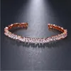 Noble Balgles carré coupe cubique zircone cristal Bracelets Bracelets pour femmes dames filles fête de mariage bijoux de mode bracelet