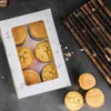 StoBag 10pcs Cupcake Box With Window Bread Cake Boxes And Packaging Patisserie Wedding Birthday Party Cookies Baby Shower DIY 210724