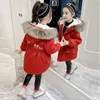 5 6 8 10 12 jaar oude jonge meisjes warme jas winter parka bovenkleding tiener outfit kinderen kinderen bont capuchon jas 210916